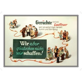 Plakat/Wandschmuck „Gerüchte sind wie Lauffeuer ...“