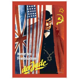 Plakat/Wandschmuck „Hinter den Feindmächten: der Jude“