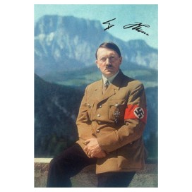 Postkarte Führerportrait mit Unterschrift (DIN A 5)